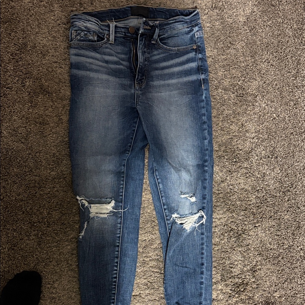 Buckle Blue Distressed Skinny Jeans